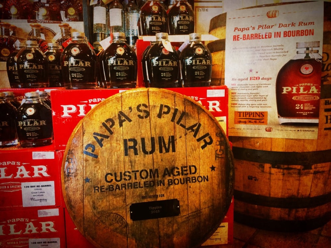 Papa's Pilar rum barrel re-barreled exclusively for Tippins